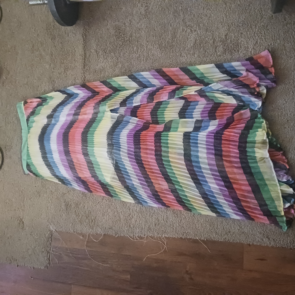 Colorful Striped Maxi Skirt